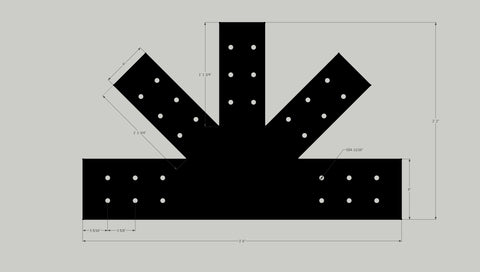 The Sierra Collection of Timber Truss Plates (for 8"-12" Timbers)