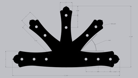 The Cuesta Collection of Timber Truss Plates (for 4"-8" Timbers)