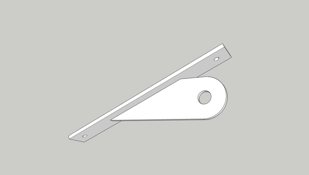Face-Mounted Rafter Tie Rod Bracket (Actual product is unfinished steel unless powder-coating is chosen at checkout.)