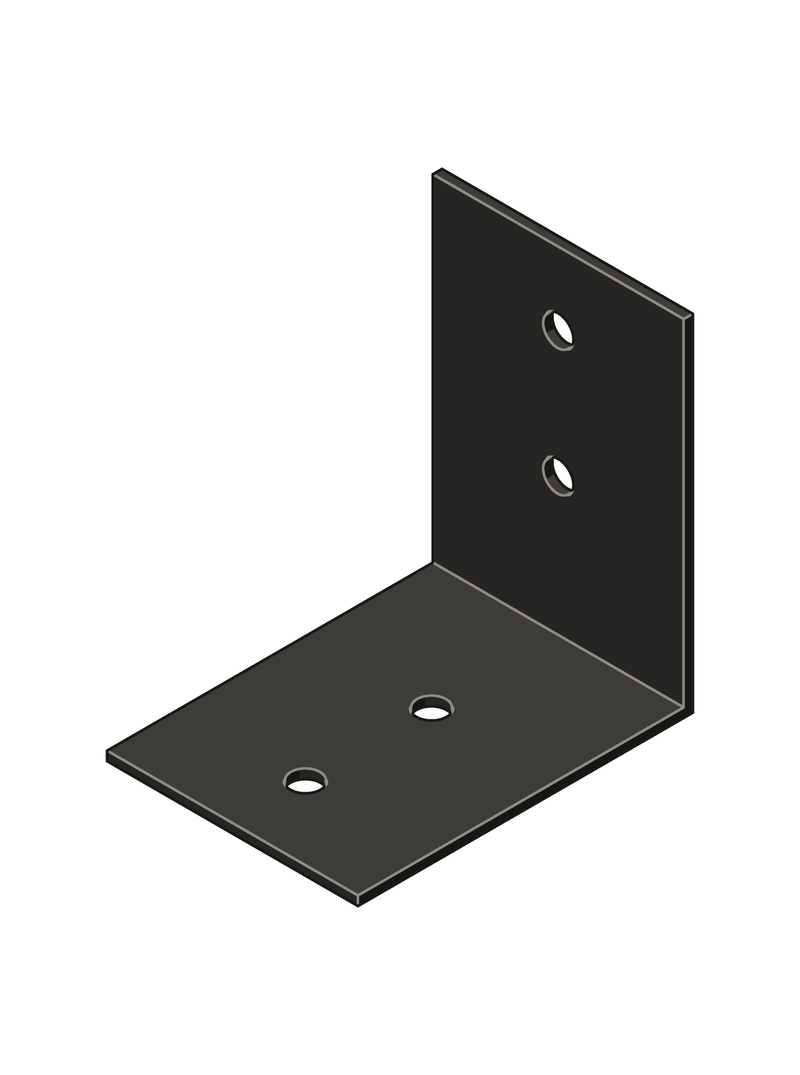 6" x 8" Heavy Duty Angle Bracket in 1/4" steel