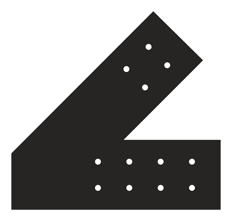 VB8 timber truss plate, 12/12 pitch