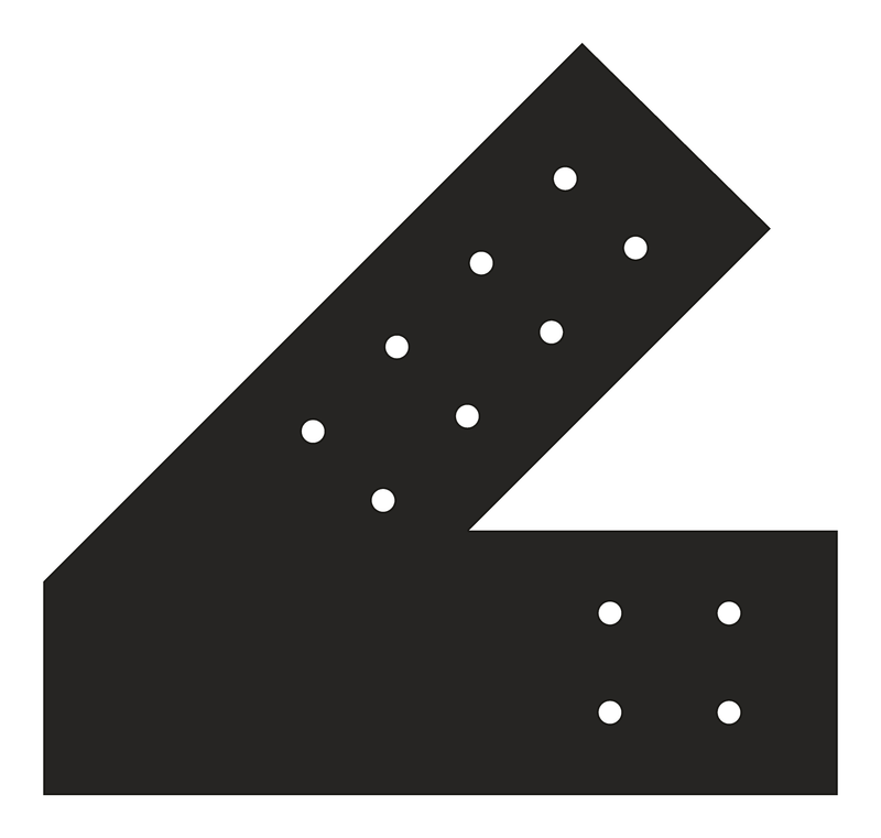 VT8 timber truss plate, 12/12 pitch
