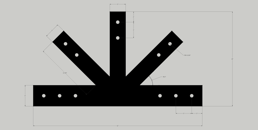 F4 (Actual product is unfinished steel unless powder-coating is chosen at checkout.)