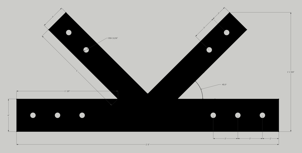 U4 (Actual product is unfinished steel unless powder-coating is chosen at checkout.)