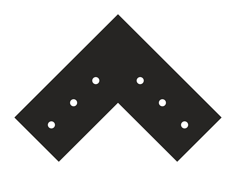 N6 timber truss plate, 12/12 pitch