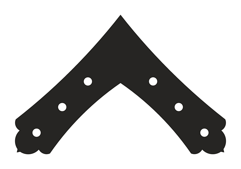 NC4 timber truss plate, 12/12 pitch