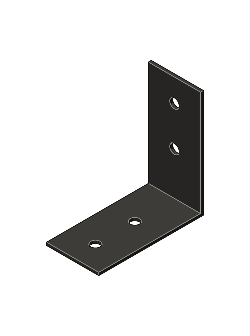 4" x 8" Heavy Duty Angle Bracket in 1/4" steel