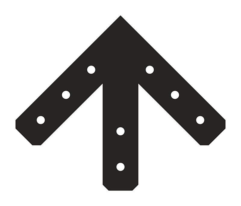 W3 timber truss plate, 12/12 pitch