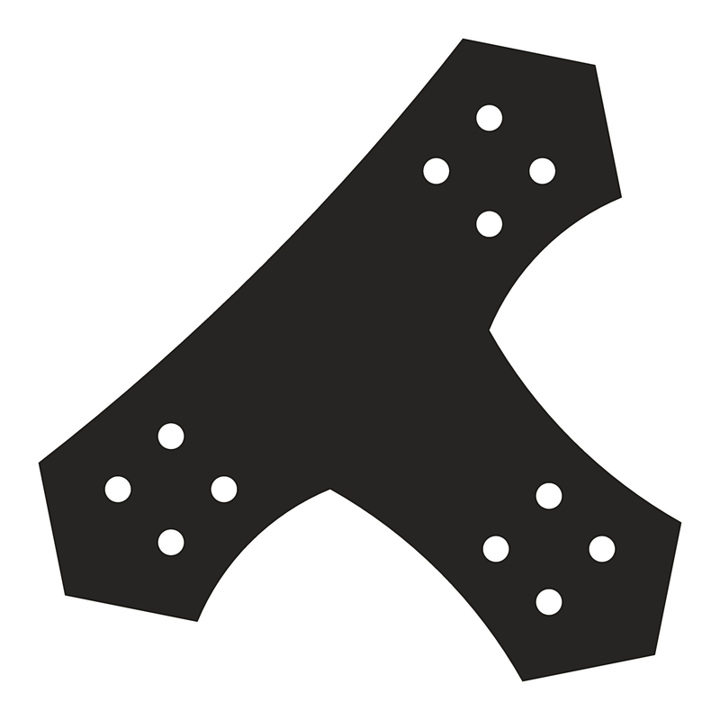 YE6 timber truss plate, 12/12 pitch