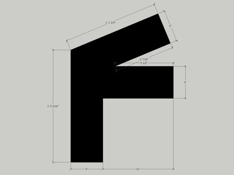 Custom F-plate in 1/4" Unfinished Mild Steel