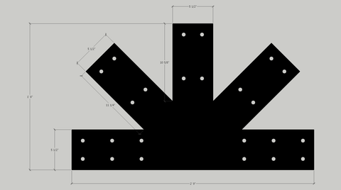 Custom 5-1/2" Fan Truss Plate