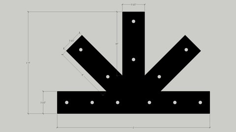 Custom 3-1/2" Fan Truss Plate
