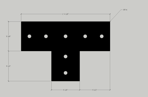 BT-A in 3/16" unfinished mild steel