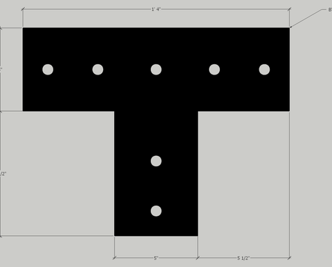 BT-B in 3/16" unfinished mild steel