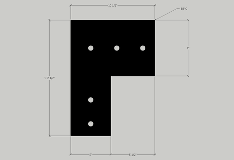 BT-C in 3/16" unfinished mild steel