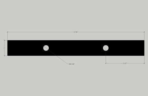 Custom mini-strap in 1/8" unfinished mild steel