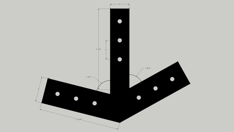 Custom Pitch W4 in 1/4" Unfinished Mild Steel