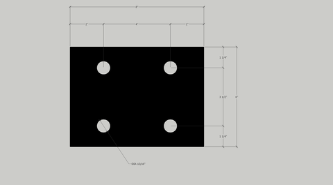 Custom 8" Mending Plate