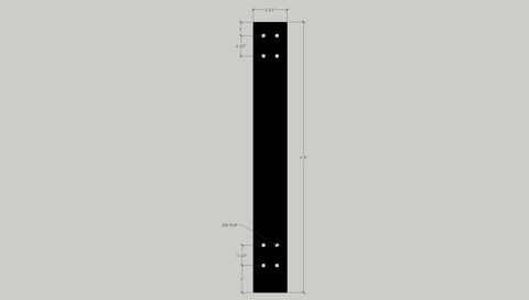 Custom mending plate in 1/4" Unfinished mild steel