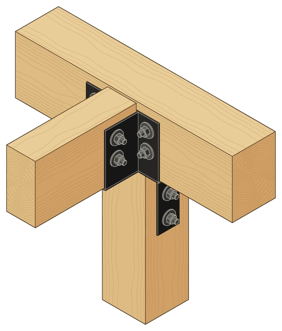 Cross post cap: the configurator’s default part, drawn in place
