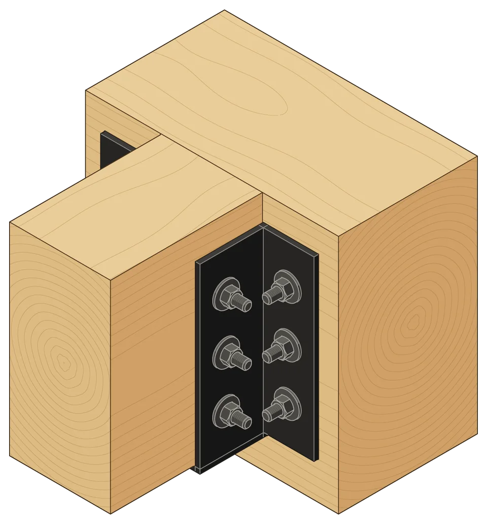 External flange joist hanger: the configurator’s default part, drawn in place