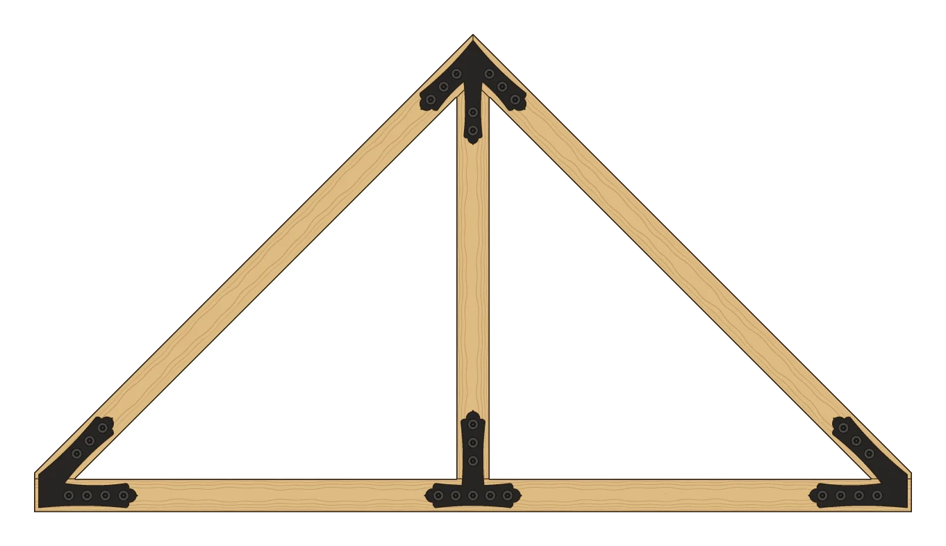 Cuesta king post truss, with the TC4 marked