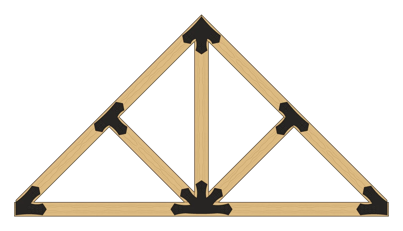 Esker king post truss, with the WE6 marked