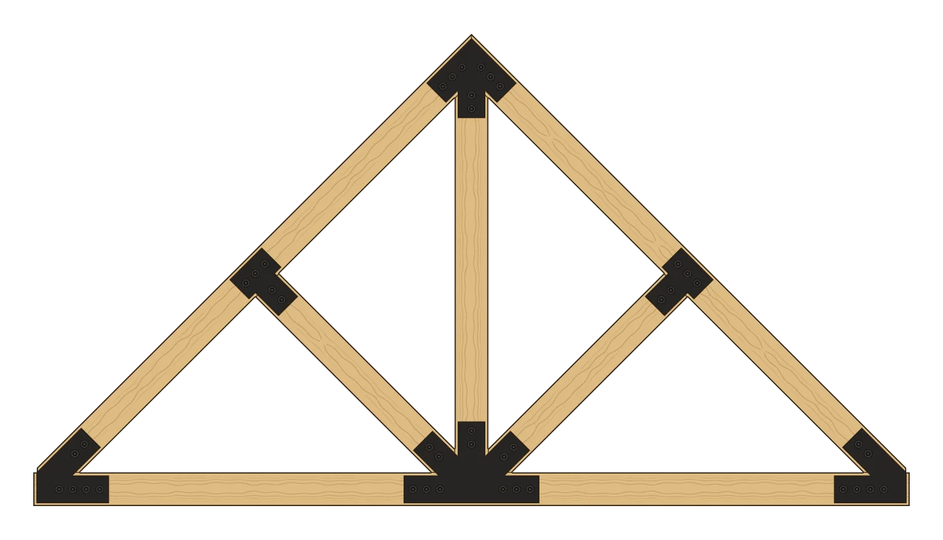 Massif king post truss, with the W6 marked