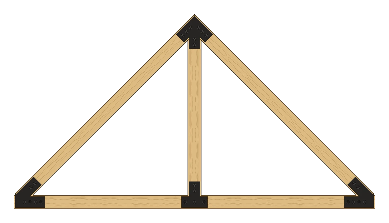 Massif king post truss, with the T6 marked