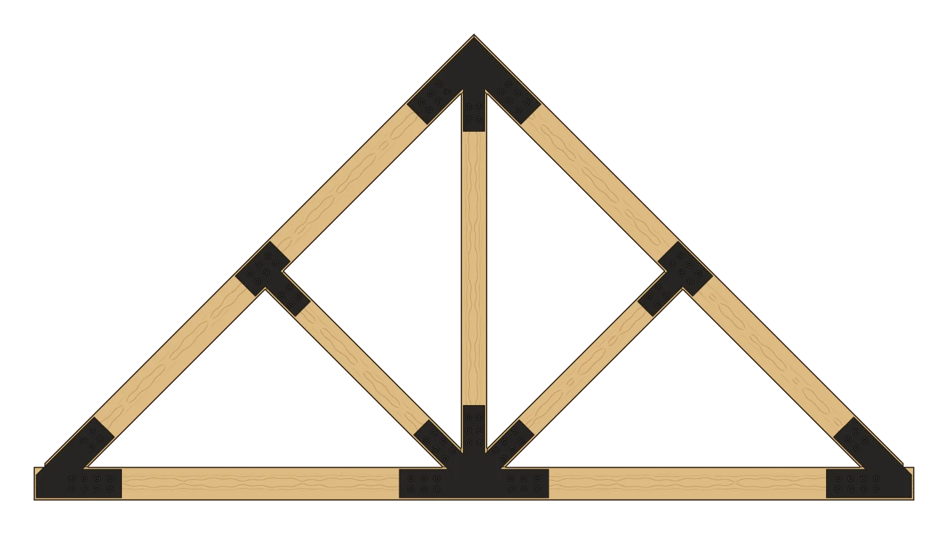 Sierra king post truss, with the W8 marked