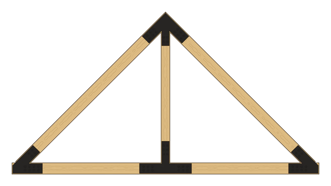 Sierra king post truss, with the T8 marked