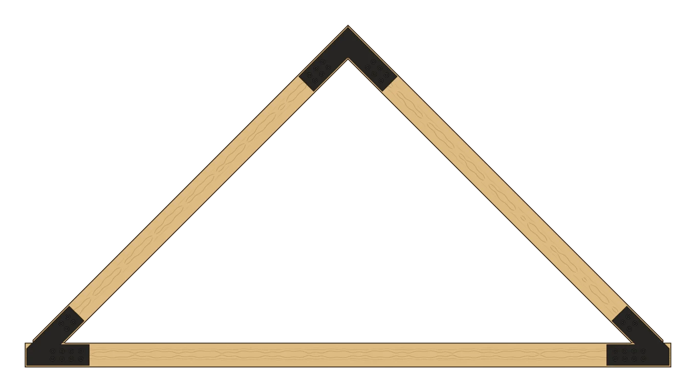 Open truss with Sierra plates, drawn from the cutting files
